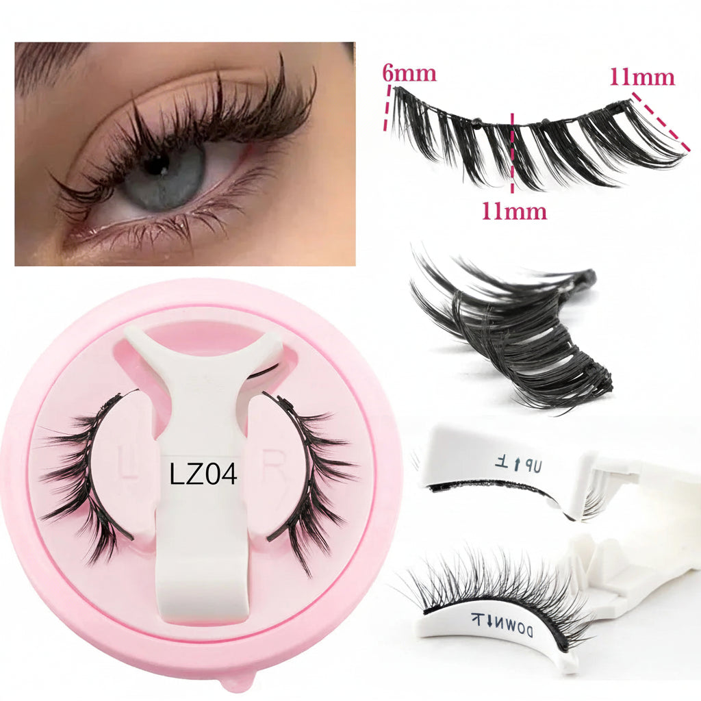Hot 1 Pair Magnetic Eyelashes Handmade Fluffy Faux Mink Lashes Reusable Natural False Eyelashes and Magnetic Tweezers Set Makeup