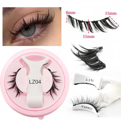 Hot 1 Pair Magnetic Eyelashes Handmade Fluffy Faux Mink Lashes Reusable Natural False Eyelashes and Magnetic Tweezers Set Makeup