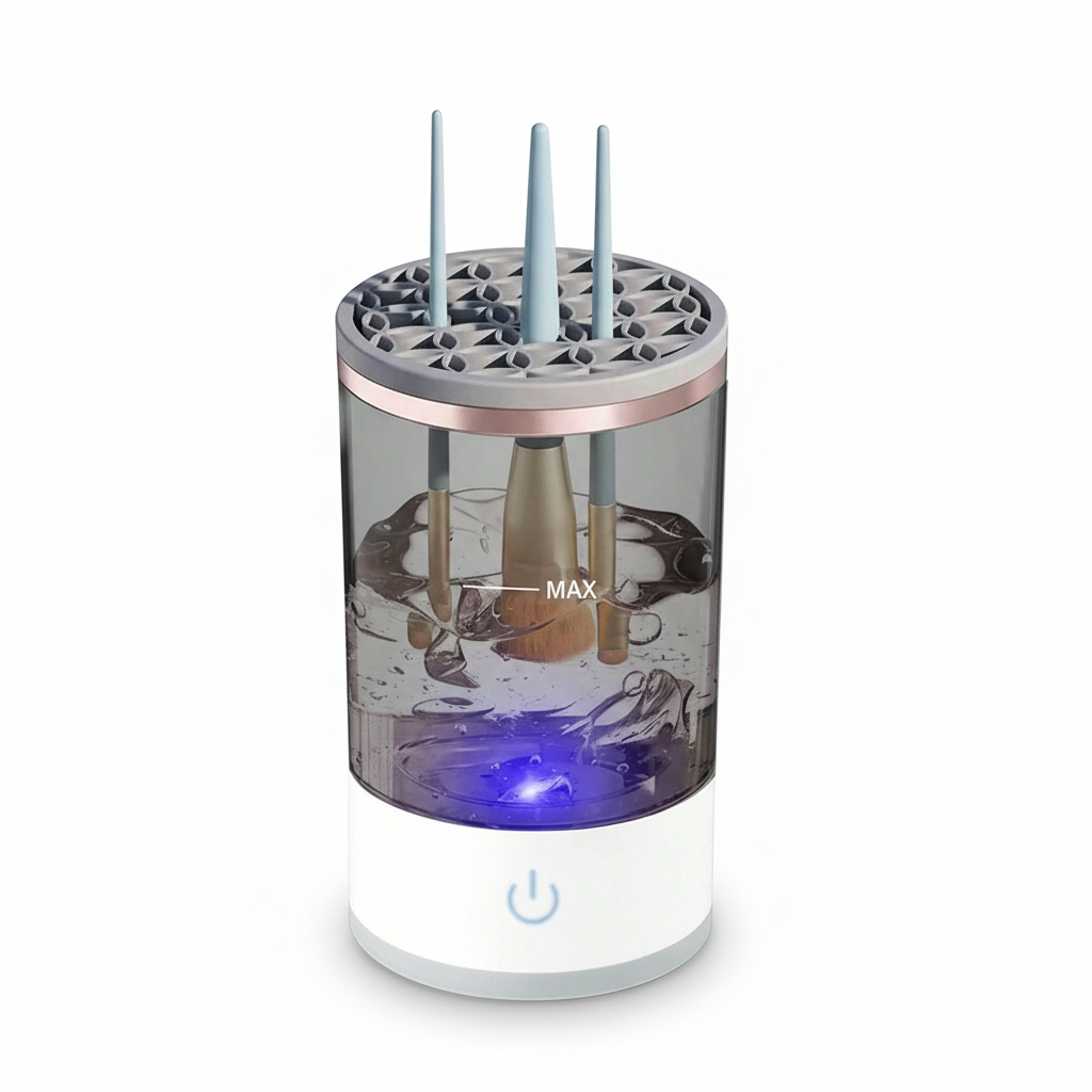 USB Plug Portable Electric Makeup Brush Cleaner with Rubber Makeup Machine Electric USB Quick Cleaner Cleaning Brush Collar Brus